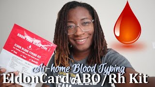 Eldoncard  Whats My Blood Type AtHome DIY Test Kit [upl. by Wernsman]