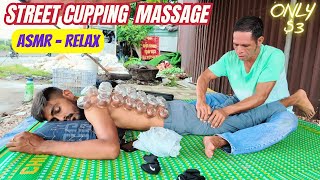 ASMR  3  The young man has great street massage techniques  Street sounds can be ASMR [upl. by Fatimah]