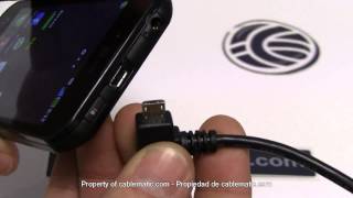 Cable OTG Micro USB para SmartPhones y Tablets con ángulo distribuido por CABLEMATIC ® [upl. by Latt635]