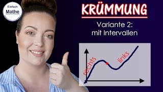 Krümmung einer ganzrationalen Funktion mit Intervallen bestimmen by einfach mathe [upl. by Moffat]