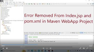 Remove Eclipse Maven Error indexjsp and pomxml maven [upl. by Ahseken]