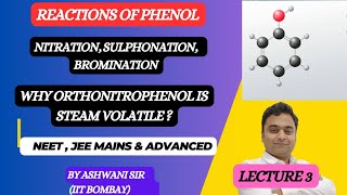 NITRATION BROMINATION amp SULPHONATION OF PHENOL ALCOHOLS PHENOLS amp ETHERS CLASS 12 CHEMISTRY [upl. by Eivod]