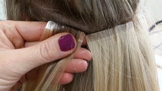 DIY Hair Tape Extensions  Master Hairdresser Johanna Z [upl. by Aitram745]