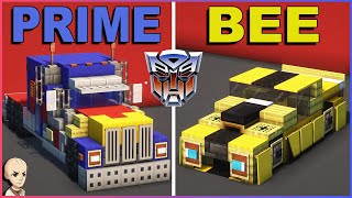 Minecraft How To Make Prime amp Bee in Vehicle Form In Minecraft quotTransformersquot [upl. by Irap]