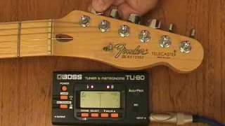 How to use an electronic guitar tuner to tune your guitar [upl. by Neils471]