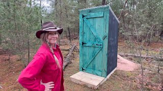 SIMPLE OUTHOUSE done right anyone can build it [upl. by Htial960]