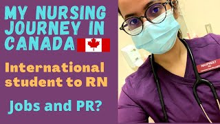 My nursing journey in Canada  International student to RN  Courses  Jobs  PR [upl. by Maribelle]