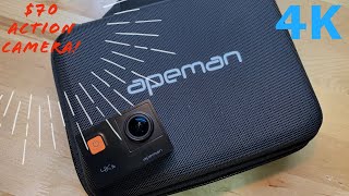 Apeman A80 Action Camera Unboxing  Review 4K for 70 [upl. by Annid]