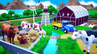 Cow Farm  Fun Farm Cows  Cow Farm Diorama 3D Cartoons  Funny Animals Videos 2022 [upl. by Sibella424]