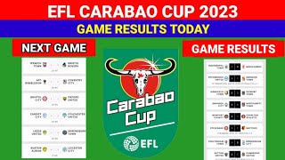 EFL Carabao Cup 2023 Game Results Today Matchday 1 as of August 9 2023 [upl. by Namialus538]