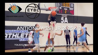 Antione West Jr 2025 63 Toledo Whitmer High School Ohio All Ohio Red EYBL [upl. by Tedmann]