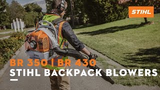 STIHL BR 350 and BR 430 Backpack Blower  Features and Benefits [upl. by Bikales]