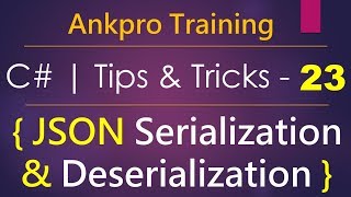 C tips and tricks 23  How to serialize amp deserialize object to JSON using newtonsoftJSON library [upl. by Eimmak]