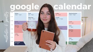 how to make your google calendar look pretty  aesthetic color coding [upl. by Stila718]