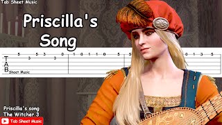 The Witcher 3  Priscillas Song The Wolven Storm Guitar Tutorial [upl. by Netsrijk357]