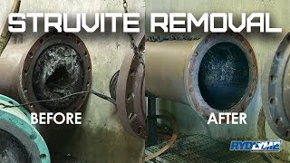 Struvite Removal from Wastewater Treatment Plant Lift Station RYDLYME [upl. by Kanor]