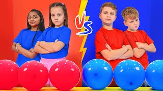 Girls VS Boys EPIC Challenges Showdown [upl. by Raquel]