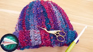 Crocheting  DIY hat  Very Simple Tutorial in Rows  No Increases [upl. by Niatsirk]