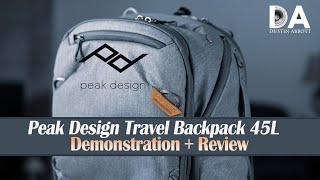 Peak Design Travel Backpack 45L Review  4K [upl. by Ailam]