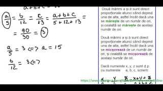 Clasa a VIa Teste recapitulative  ex 4  marimi direct proportionale [upl. by Everard]