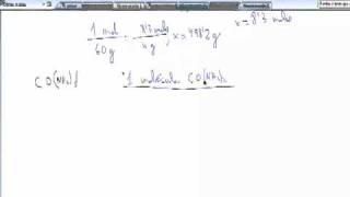 Cantidad de gramos y moles en moleculas de urea Quimica 1º Bachillerato AINTE [upl. by Trawets257]