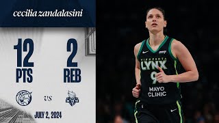 Cecilia Zandalasini Scores 12 Points in Loss Vs New York Liberty  070224 [upl. by Ardle52]