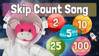 Skip Count Song  Count by 2s 5s 10s 25s 100s  Math Notes with Rocko [upl. by Lledner648]