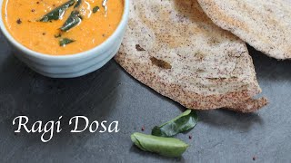 How to make Ragi DosaCrispy Finger Millet Dosa Recipe [upl. by Ahgiela311]