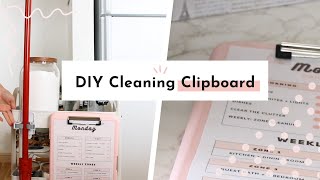 How to Make a Cleaning Clipboard  ADHD Homemaker Hack [upl. by Ardiek]