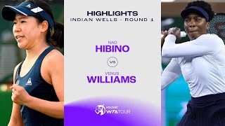 Nao Hibino vs Venus Williams  2024 Indian Wells Round 1  WTA Match Highlights [upl. by Christis]