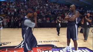 Best Dance Off Shaq and LeBron vs Detroit Pistons Fan and Usher [upl. by Nyrehtac]