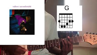 Wallows  Uncomfortable Guitar Tutorial [upl. by Arriaet]