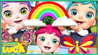 Colors of the Sky  Rainbow Songs  Baby songs  Nursery Rhymes amp Kids Songs  Super Luca 200 [upl. by Ydnahs327]