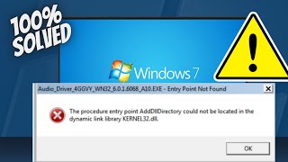 How to fix Entry Point not found error KERNEL32dll in Windows 7 [upl. by Clarisse187]