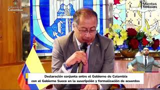 🔴EnDirecto  Declaración conjunta de los Gobiernos de Colombia y Suecia [upl. by Mehalick]