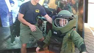 Navy Divers Put Bomb Squad Suit on Little Kid [upl. by Annal241]