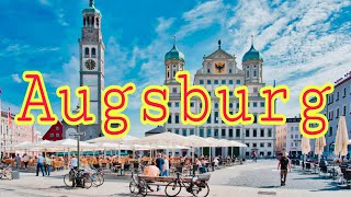 Augsburg City Germany 🇩🇪 Walking tour 4k video [upl. by Jeane]