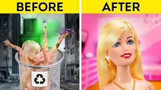 Barbie Transformation 😍🤩 Barbie Doll Makeover Hacks And Crafts 🌈 [upl. by Rocher]