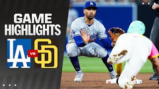 Dodgers vs Padres Game Highlights 51024  MLB Highlights [upl. by Oiciruam]