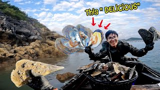 Coastal Foraging check for amazing Mussels In South East East Asia Sea  vivu amazing [upl. by Nonnag]