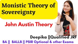 Monistic Theory of Sovereignty  Critically explain John Austin Theory of Sovereignty [upl. by Alisander]