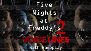 FNaF 1 Freddy Fazbears Voice Lines Animated InGame [upl. by Radford]