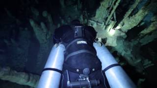 Cave diving in Mexican Cenotes with STEALTH 20 sidemount harness [upl. by Nallek526]