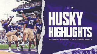 Washington 30 Eastern Michigan 9  Huskies Highlights [upl. by Santa192]