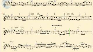 Violin  Santeria  Sublime  Sheet Music Chords and Vocals [upl. by Luke24]