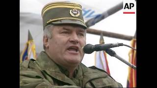 Bosnia  Gen Ratko Mladic Addresses Troops [upl. by Korff135]