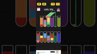 Water sort puzzle  Level 1375 [upl. by Fidela624]