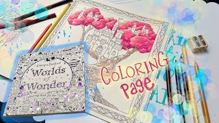 How to Color Like Me  Johanna Basford Worlds of Wonder Coloring Book  Prismacolor Colored Pencils [upl. by Gaiser]