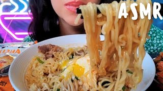 ASMR Nongshim Ansung Beef Fermented Bean Ramen  Enoki Mushrooms amp Kimchi No Talking 먹방 Mukbang [upl. by Qooraf]