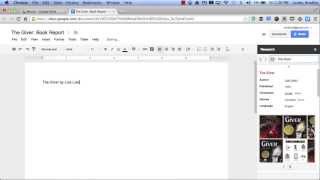 Research Tools in Google Docs [upl. by Daub489]